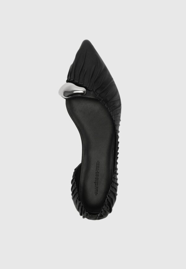 Céleste Leather Flats with Hardware - Midnight
