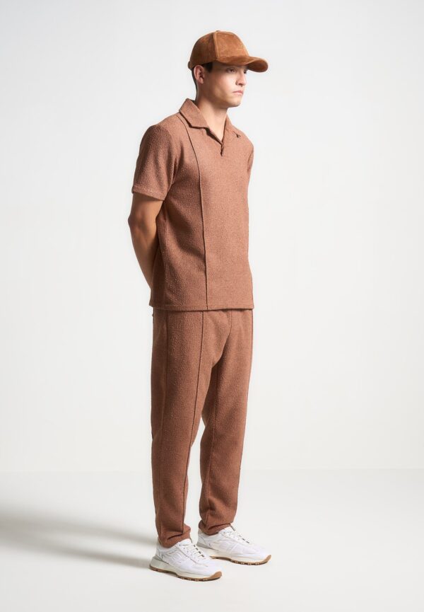 Boucle Revere Pintuck Polo Shirt - Fawn