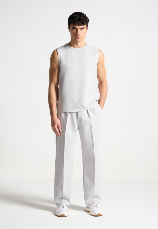 Boxy Textured Vest - Grey